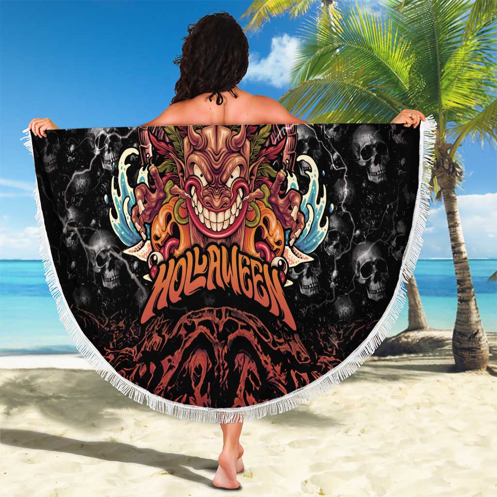 Aloha Halloween Beach Blanket Horror Tiki Heavy Metal Style - Polynesian Pride