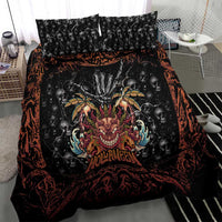 Aloha Halloween Bedding Set Horror Tiki Heavy Metal Style - Polynesian Pride