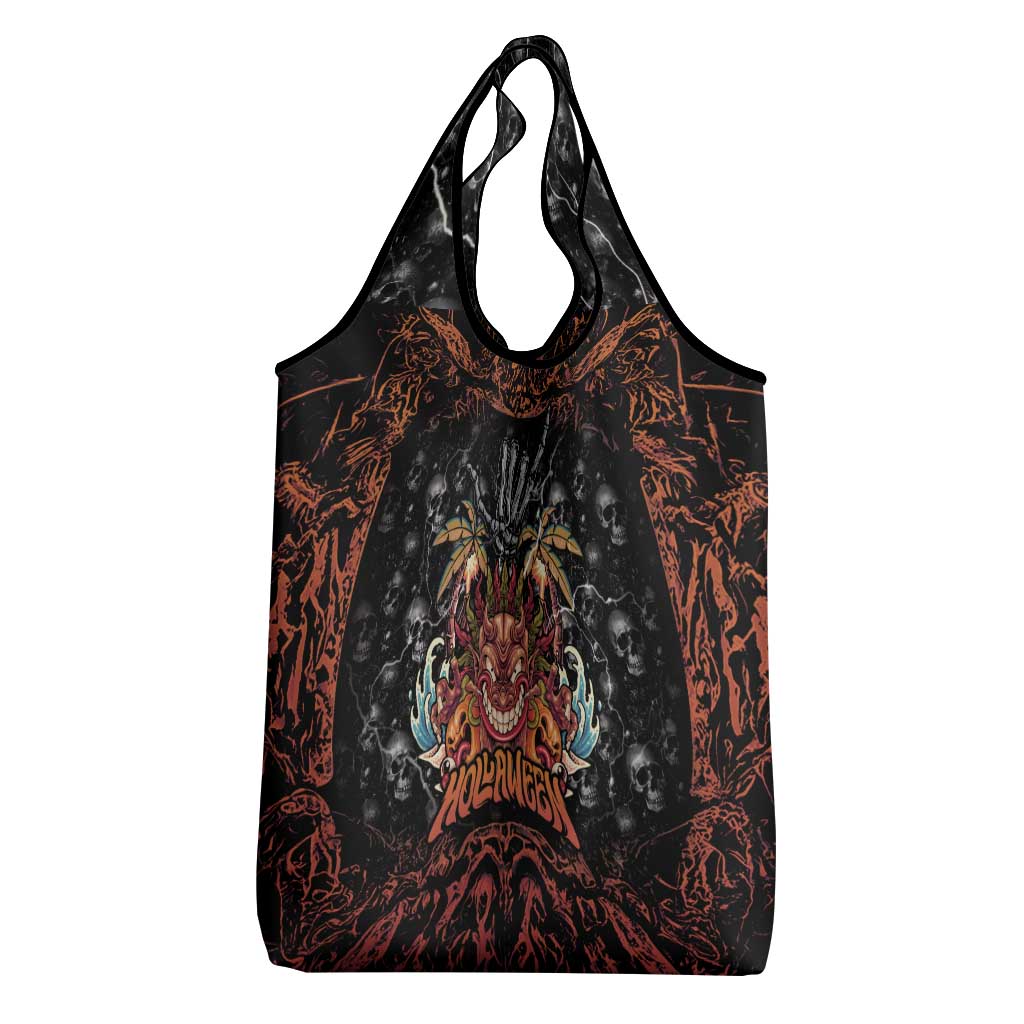Aloha Halloween Grocery Bag Horror Tiki Heavy Metal Style LT05 - Polynesian Pride