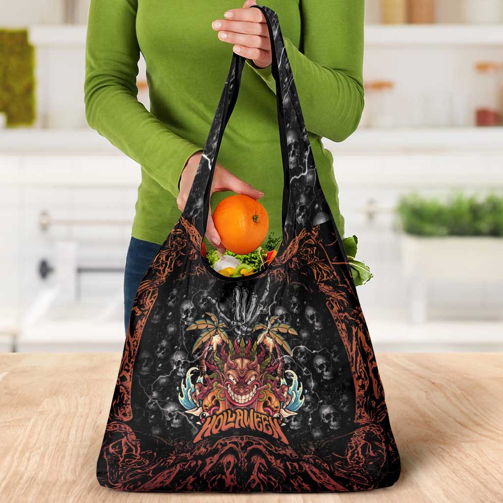 Aloha Halloween Grocery Bag Horror Tiki Heavy Metal Style LT05 - Polynesian Pride