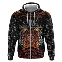 Aloha Halloween Hoodie Horror Tiki Heavy Metal Style - Polynesian Pride