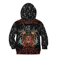Aloha Halloween Kid Hoodie Horror Tiki Heavy Metal Style - Polynesian Pride