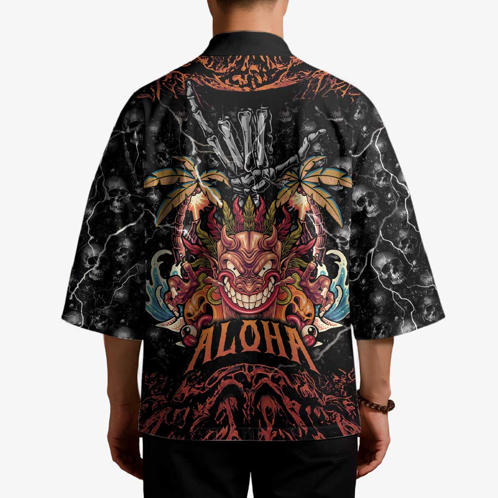 Aloha Halloween Kimono Horror Tiki Heavy Metal Style - Polynesian Pride