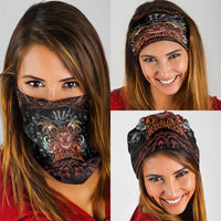 Aloha Halloween Neck Gaiter Horror Tiki Heavy Metal Style - Polynesian Pride