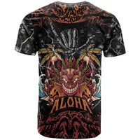 Aloha Halloween T Shirt Horror Tiki Heavy Metal Style - Polynesian Pride