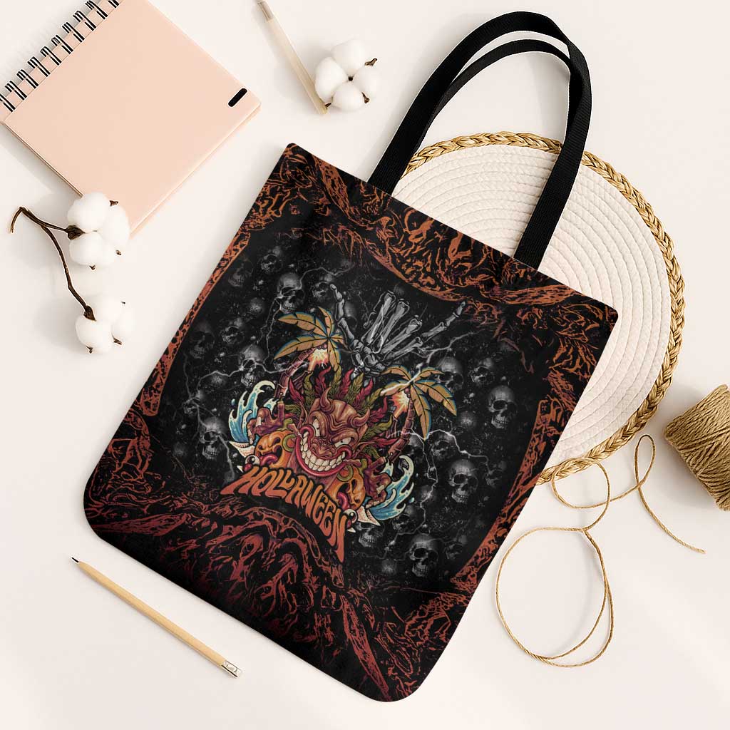 Aloha Halloween Tote Bag Horror Tiki Heavy Metal Style - Polynesian Pride