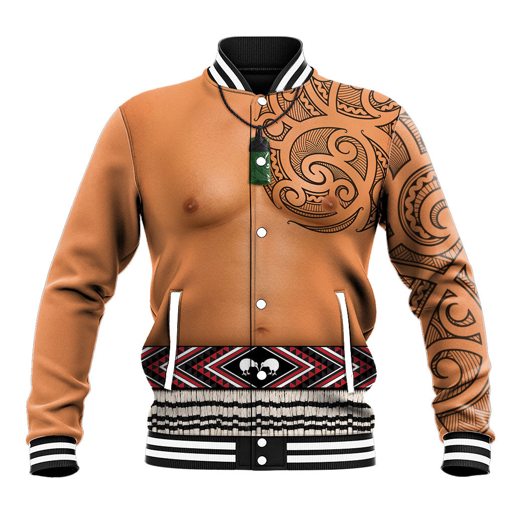 New Zealand Maori Tattoo Costume Baseball Jacket LT05 Unisex Beige - Polynesian Pride