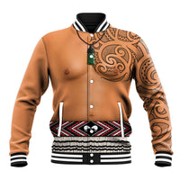 New Zealand Maori Tattoo Costume Baseball Jacket LT05 Unisex Beige - Polynesian Pride