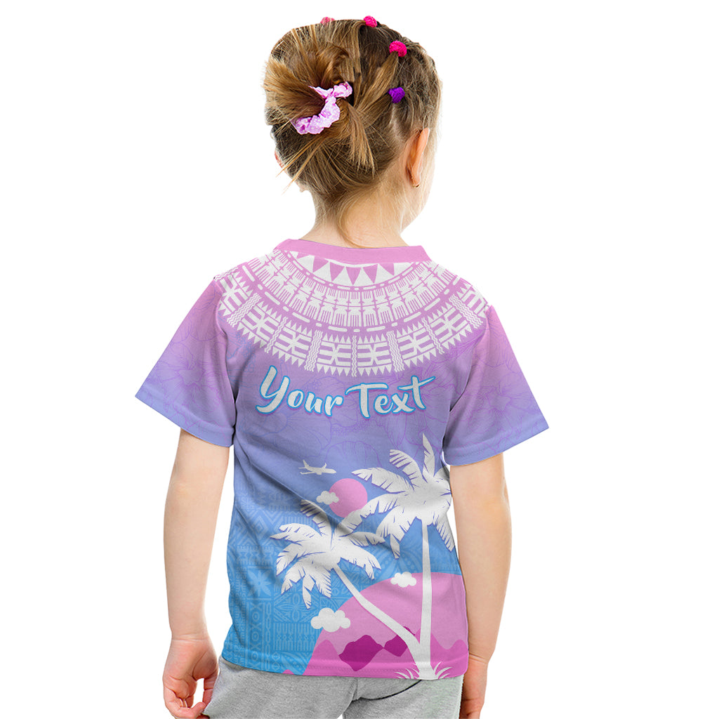 Personalised Fiji Your Paradise Festival Kid T Shirt With Fijian Masi Tapa Pattern LT05 - Polynesian Pride