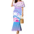 Personalised Fiji Your Paradise Festival Mermaid Dress With Fijian Masi Tapa Pattern LT05 Women Blue - Polynesian Pride