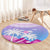 Fiji Your Paradise Festival Round Carpet With Fijian Masi Tapa Pattern LT05 - Polynesian Pride