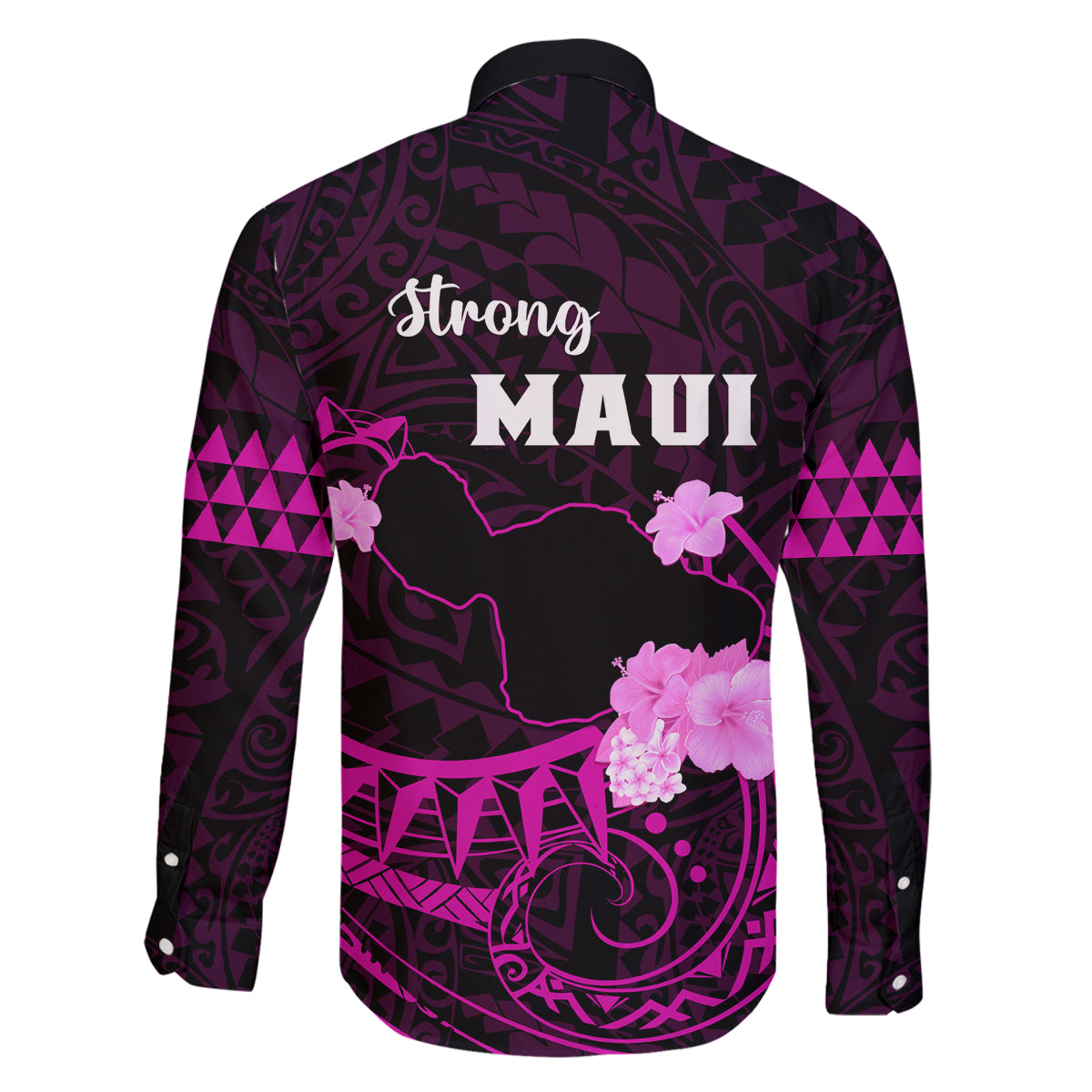 Hawaii Strong Maui Family Matching Off Shoulder Long Sleeve Dress and Hawaiian Shirt Lahaina Is Not For Sale LT05 - Polynesian Pride