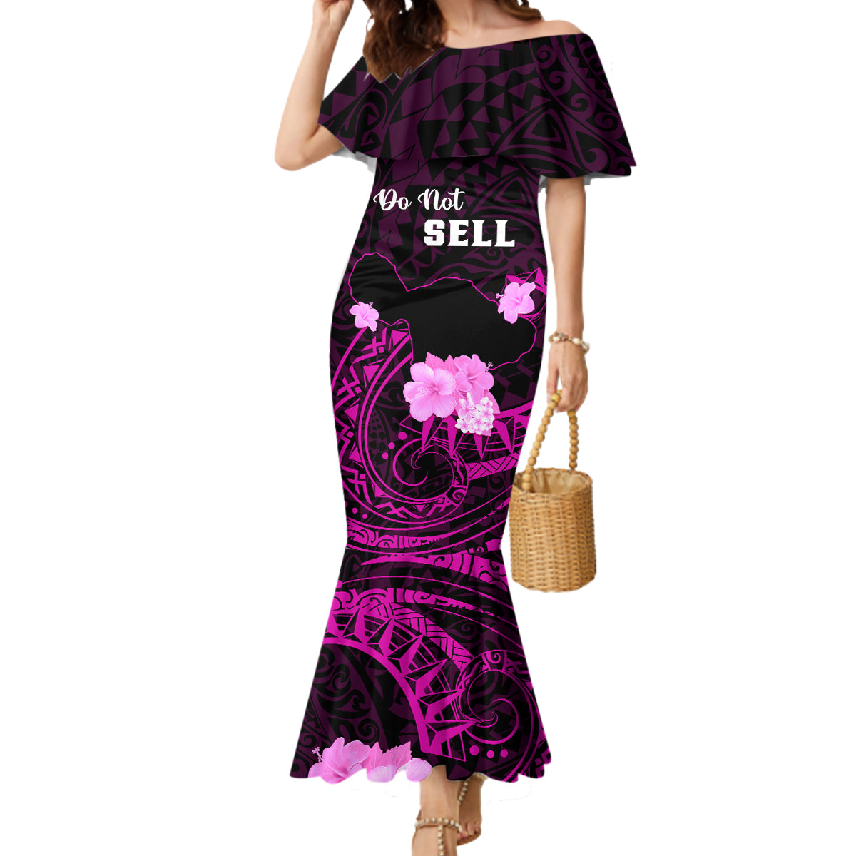 Hawaii Strong Maui Mermaid Dress Lahaina Is Not For Sale LT05 Women Pink - Polynesian Pride