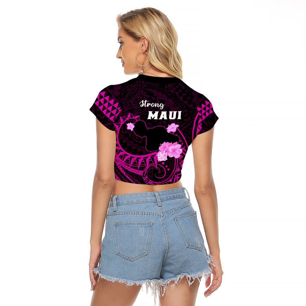 Hawaii Strong Maui Raglan Cropped T Shirt Lahaina Is Not For Sale LT05 - Polynesian Pride