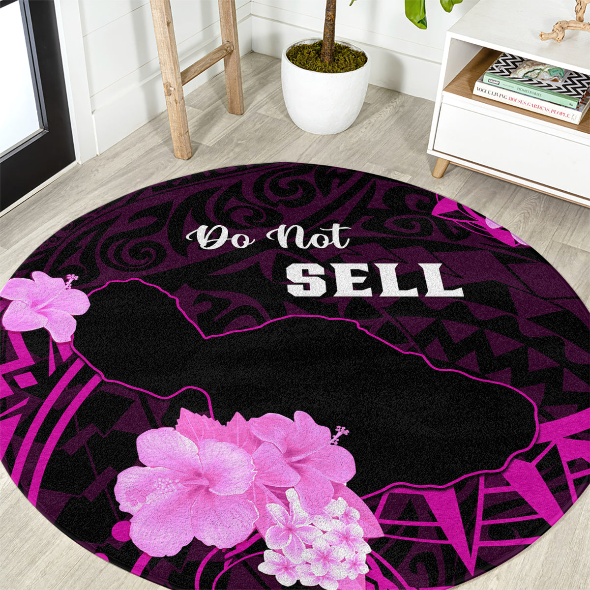 Hawaii Strong Maui Round Carpet Lahaina Is Not For Sale LT05 Pink - Polynesian Pride