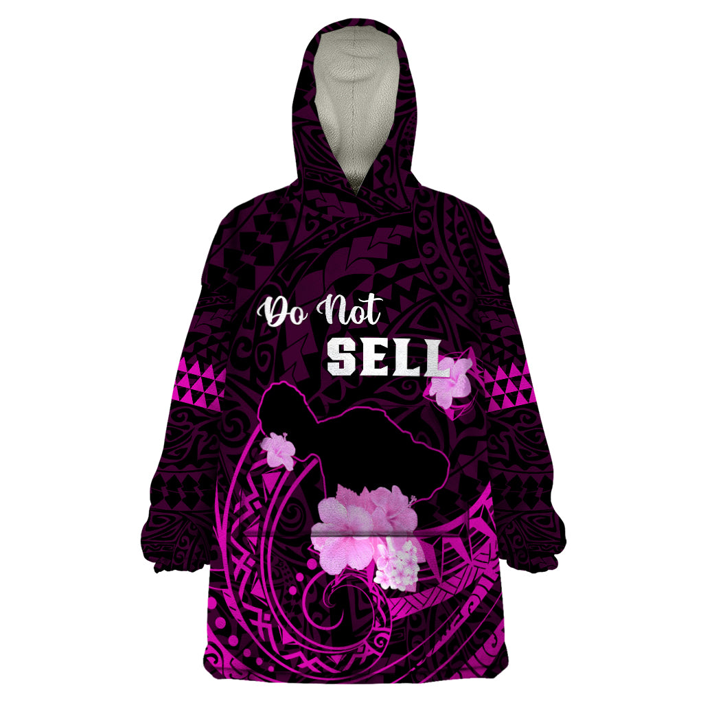 Hawaii Strong Maui Wearable Blanket Hoodie Lahaina Is Not For Sale LT05 One Size Pink - Polynesian Pride