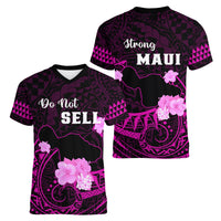 Hawaii Strong Maui Women V Neck T Shirt Lahaina Is Not For Sale LT05 - Polynesian Pride