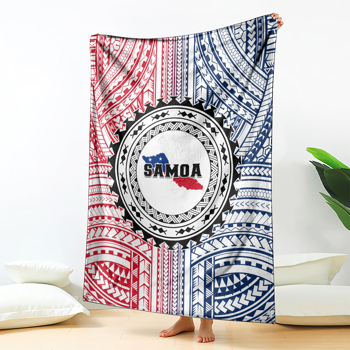 Samoa Black Saturday Blanket Polynesian Tribal Simple Style LT05 White - Polynesian Pride