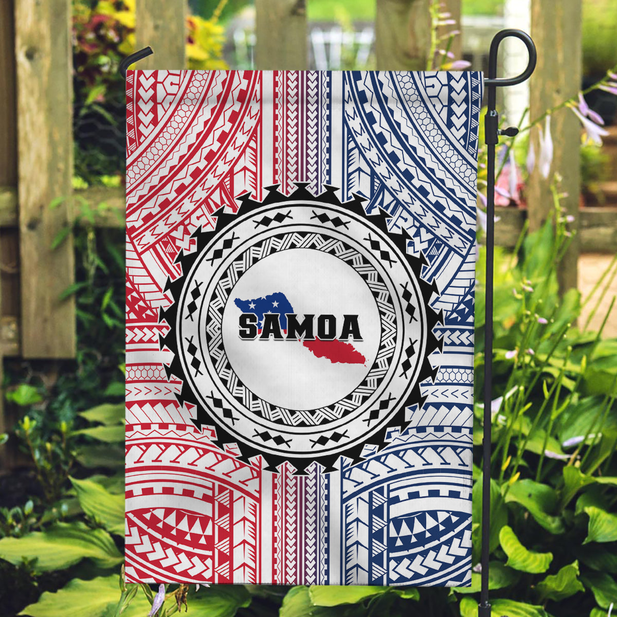 Samoa Black Saturday Garden Flag Polynesian Tribal Simple Style LT05 Garden Flag White - Polynesian Pride