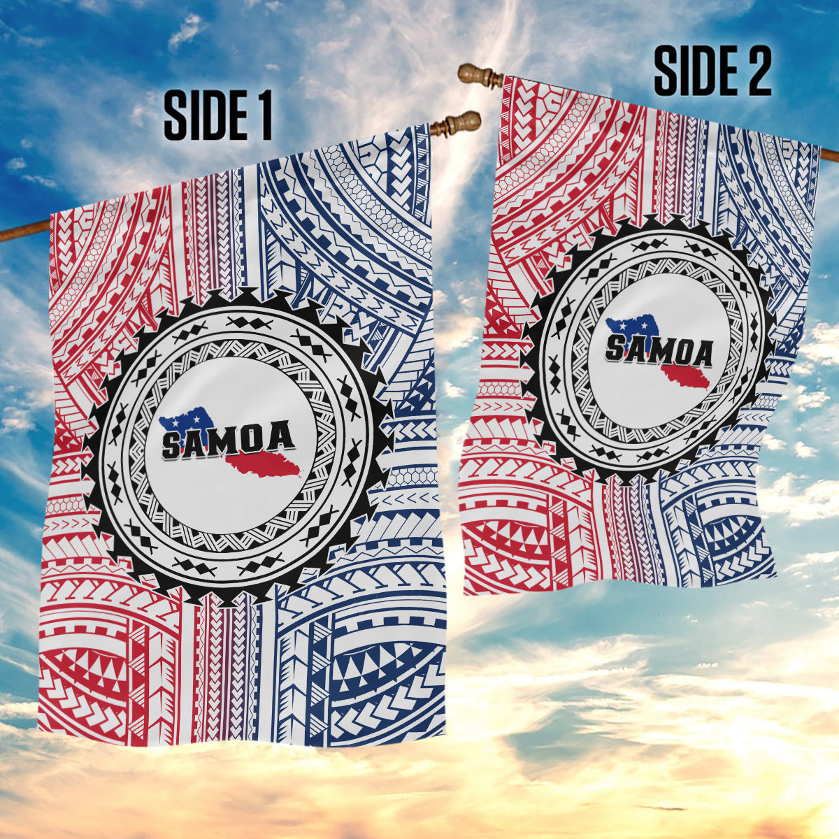 Samoa Black Saturday Garden Flag Polynesian Tribal Simple Style LT05 - Polynesian Pride