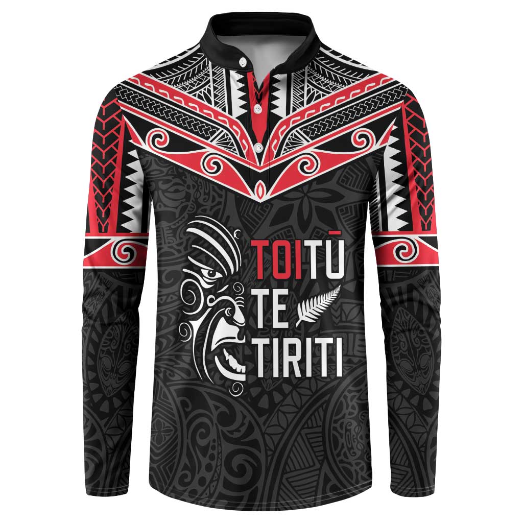 Aotearoa Toitu Te Tiriti Button Sweatshirt New Zealand Honour The Treaty