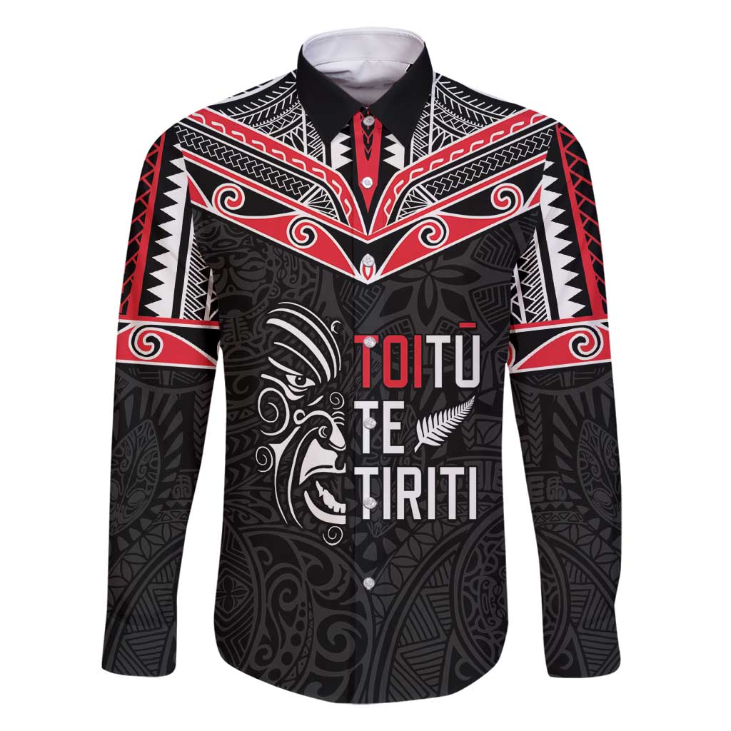 Aotearoa Toitu Te Tiriti Family Matching Long Sleeve Bodycon Dress and Hawaiian Shirt New Zealand Honour The Treaty