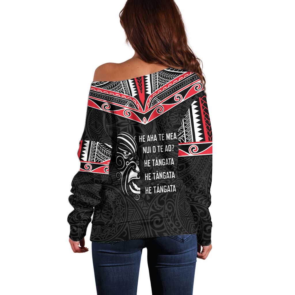 Aotearoa Toitu Te Tiriti Off Shoulder Sweater New Zealand Honour The Treaty