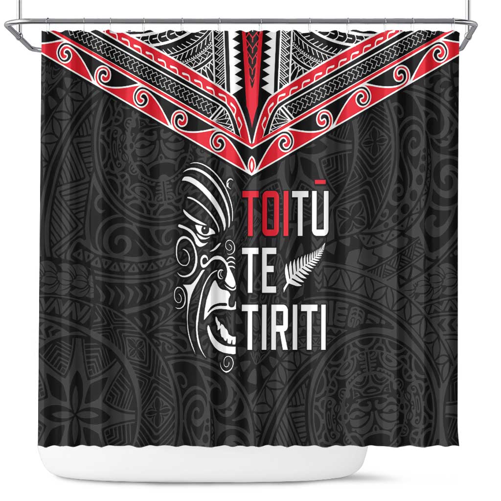 Aotearoa Toitu Te Tiriti Shower Curtain New Zealand Honour The Treaty