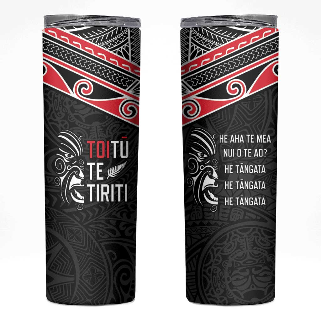 Aotearoa Toitu Te Tiriti Skinny Tumbler New Zealand Honour The Treaty