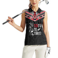 Aotearoa Toitu Te Tiriti Women Sleeveless Polo Shirt New Zealand Honour The Treaty