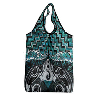 New Zealand Maori Grocery Bag Poutama Pikorua Turquoise Paua Shell LT05 - Polynesian Pride