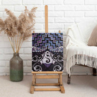 New Zealand Maori Canvas Wall Art Poutama Pikorua Purple Paua Shell LT05 - Polynesian Pride