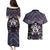 New Zealand Maori Couples Matching Puletasi and Hawaiian Shirt Poutama Pikorua Purple Paua Shell