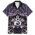 New Zealand Maori Family Matching Off Shoulder Maxi Dress and Hawaiian Shirt Poutama Pikorua Purple Paua Shell