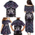 New Zealand Maori Family Matching Puletasi and Hawaiian Shirt Poutama Pikorua Purple Paua Shell