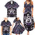 New Zealand Maori Family Matching Summer Maxi Dress and Hawaiian Shirt Poutama Pikorua Purple Paua Shell