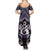 New Zealand Maori Family Matching Summer Maxi Dress and Hawaiian Shirt Poutama Pikorua Purple Paua Shell