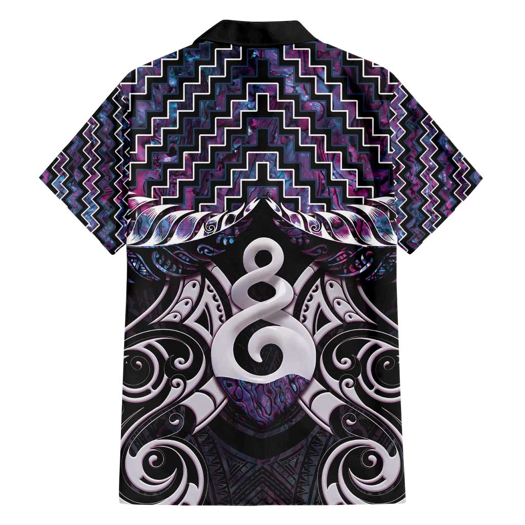 New Zealand Maori Hawaiian Shirt Poutama Pikorua Purple Paua Shell LT05 - Polynesian Pride