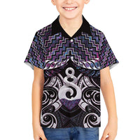 New Zealand Maori Hawaiian Shirt Poutama Pikorua Purple Paua Shell LT05 - Polynesian Pride