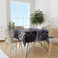 New Zealand Maori Tablecloth Poutama Pikorua Purple Paua Shell LT05 - Polynesian Pride