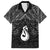 New Zealand Maori Family Matching Puletasi and Hawaiian Shirt Poutama Manaia Black Paua Shell