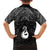 New Zealand Maori Family Matching Short Sleeve Bodycon Dress and Hawaiian Shirt Poutama Manaia Black Paua Shell