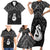 New Zealand Maori Family Matching Short Sleeve Bodycon Dress and Hawaiian Shirt Poutama Manaia Black Paua Shell