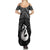 New Zealand Maori Family Matching Summer Maxi Dress and Hawaiian Shirt Poutama Manaia Black Paua Shell