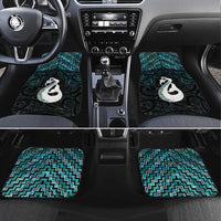 New Zealand Maori Car Mats Poutama Manaia Turquoise Paua Shell LT05 Set 4pcs Turquoise - Polynesian Pride