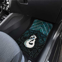 New Zealand Maori Car Mats Poutama Manaia Turquoise Paua Shell LT05 - Polynesian Pride