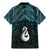 New Zealand Maori Family Matching Mermaid Dress and Hawaiian Shirt Poutama Manaia Turquoise Paua Shell