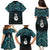 New Zealand Maori Family Matching Puletasi and Hawaiian Shirt Poutama Manaia Turquoise Paua Shell