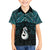 New Zealand Maori Family Matching Short Sleeve Bodycon Dress and Hawaiian Shirt Poutama Manaia Turquoise Paua Shell