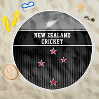 New Zealand Cricket Beach Blanket Black Cap Unbeatable LT05 One Size 150cm Black - Polynesian Pride